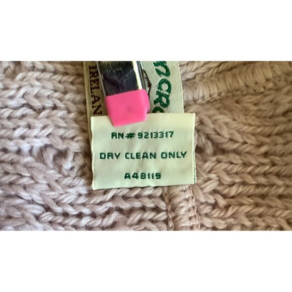 Vintage Aran Crafts Sweater Hooded Full Zip Ireland Wool Pockets Celtic XL - Picture 10 of 10